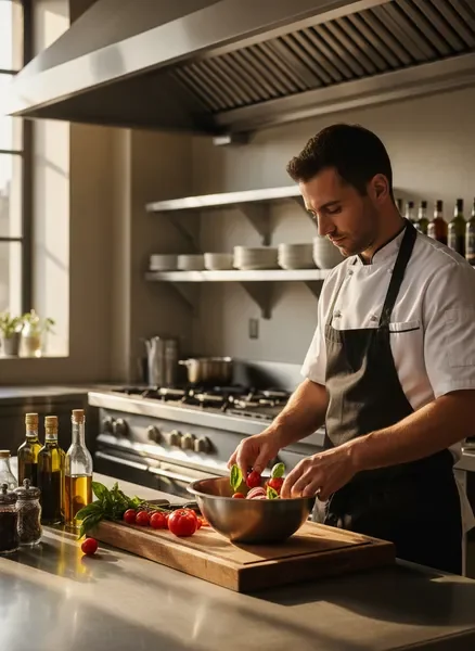 השף של מיס לוסי במטבח