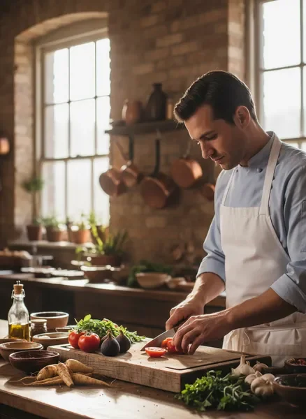 השף של מיס לוסי במטבח