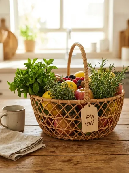 מרכיבים טריים ועונתיים